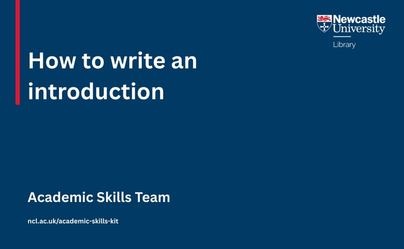 Video introduction slide