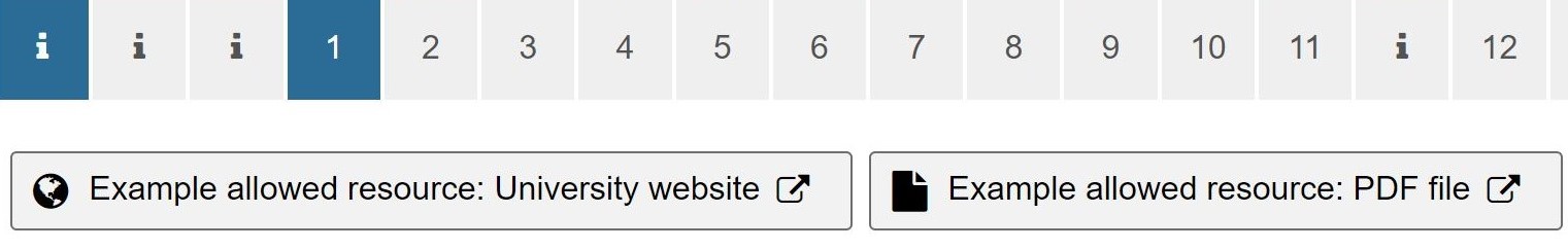 Image of box to click to access allow listed resource