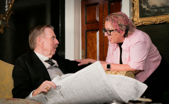 Tina directing actor Timothy Spall
