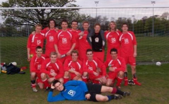 David with the original Baboons football team
