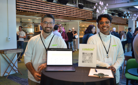 Chirag and his co-founder of Lumion