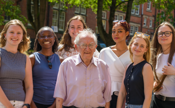 Niamh and other Hilary Taylor scholars with Hilary