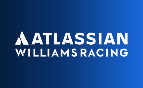 Williams Racing logo on blue gradient background