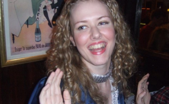 Caroline on a night out as a student