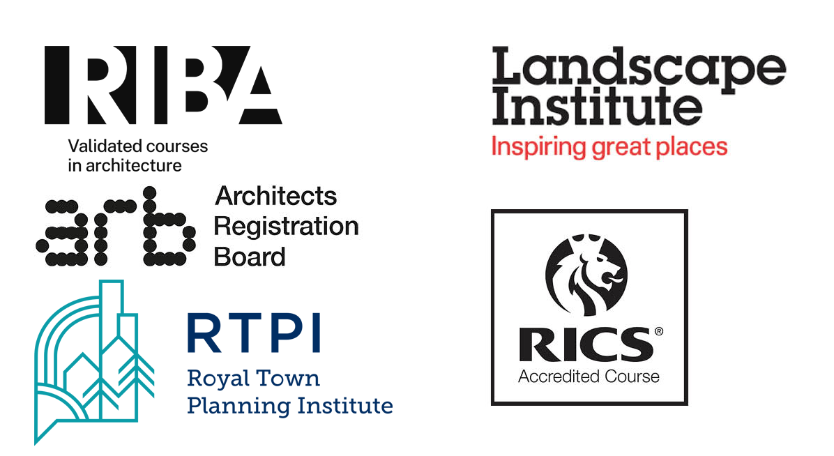 Logos of accrediting bodies