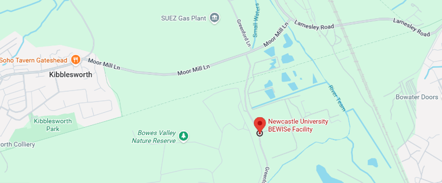 A map of the research facility for BEWISe