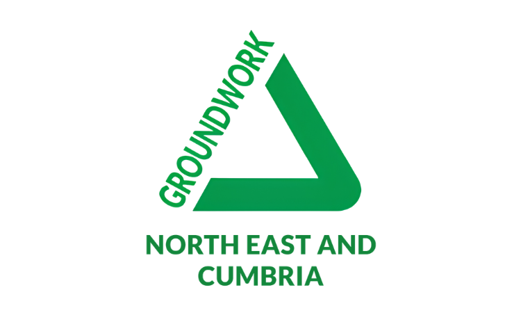 The Groundwork logo with "North East and Cumbria" written underneath