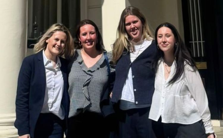 Undergraduate students Georgie Burnett, Lucy Look, Violet de Bunsen and Kitty McLean.