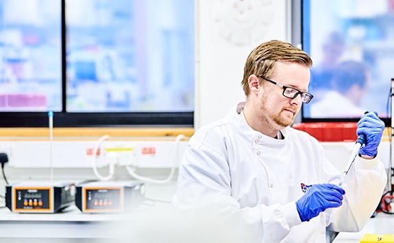 Scientist doing lab work