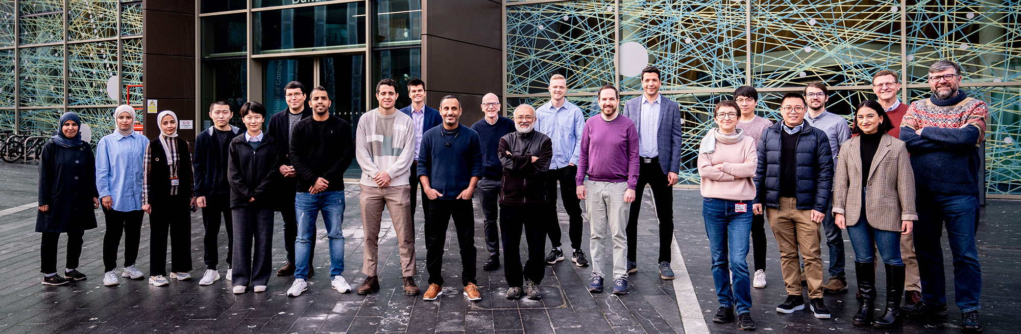 Our AMBER team outside of the Urban Sciences Building.