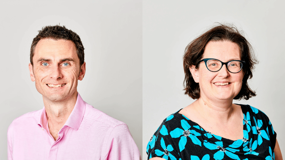 Profile pictures of two academics 