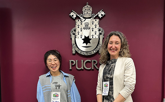 Yao Wang and Muge Satar at an event