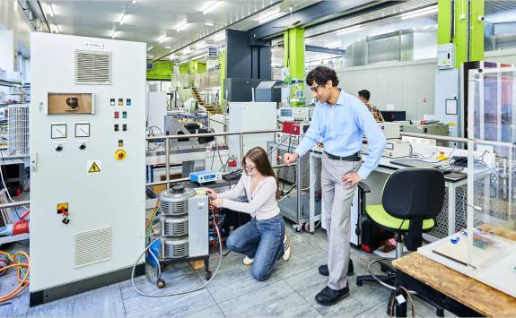 Students working together in the lab