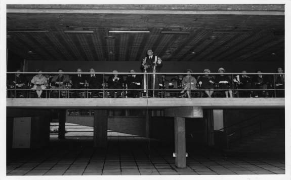 The opening ceremony for the Merz Court building