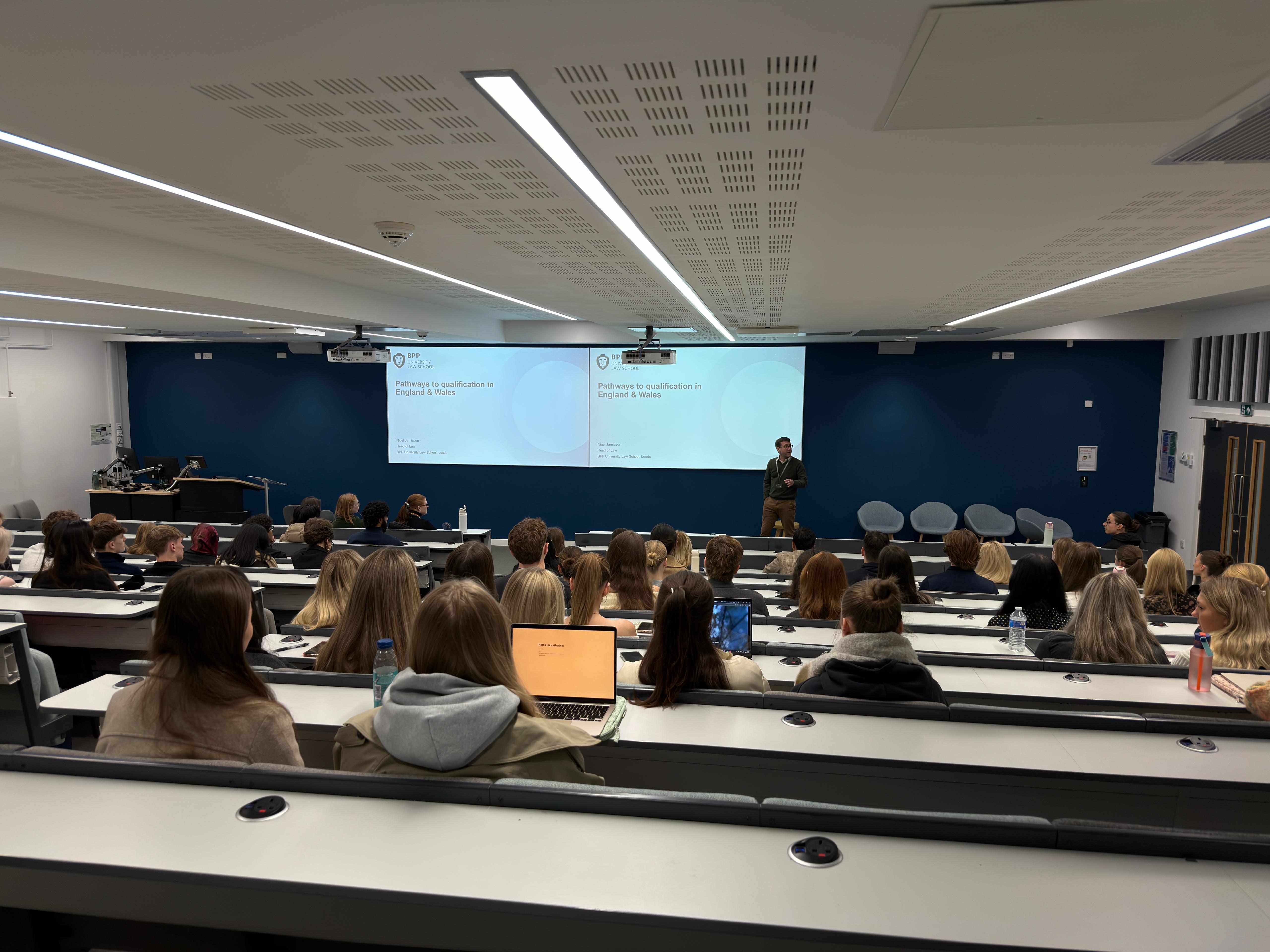 Students listening to lecture
