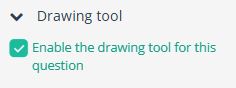 A screenshot of the new Inspera digital drawing tool option in a question.