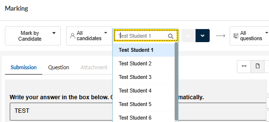 Mark by candidate option
