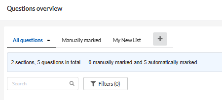 Overview of question data