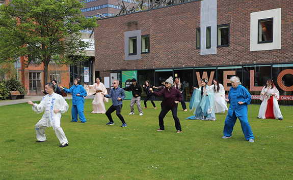 Tai Chi class led by an instructor