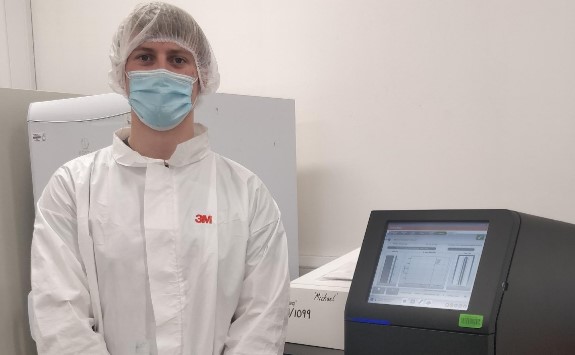 Student with kit