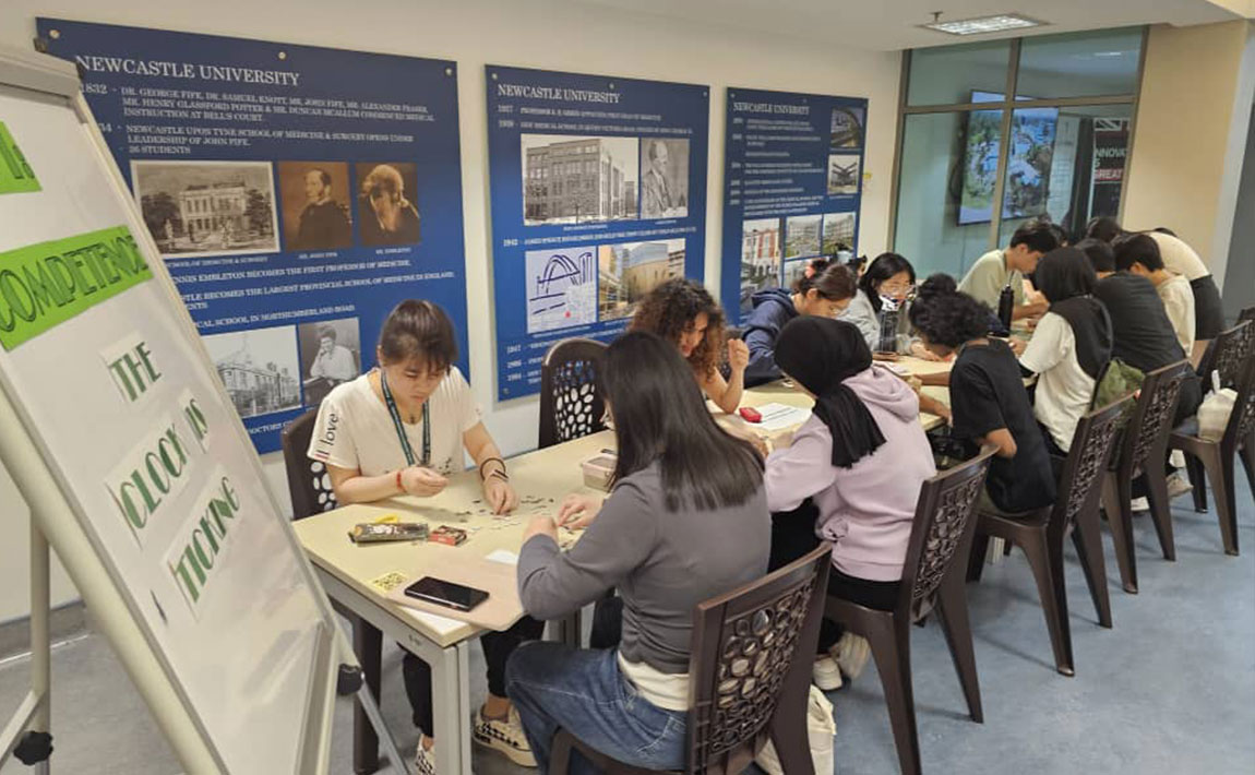 Students doing activities