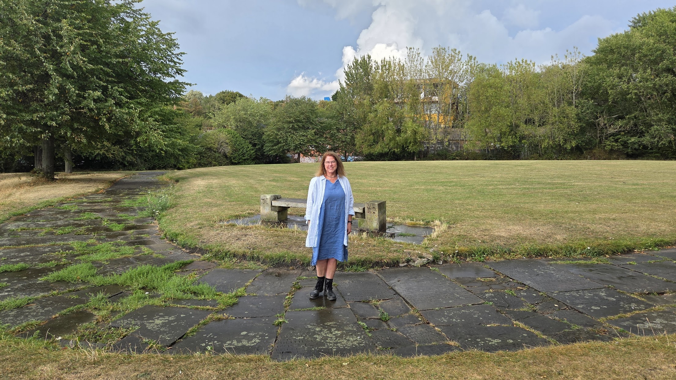 Person standing in the field