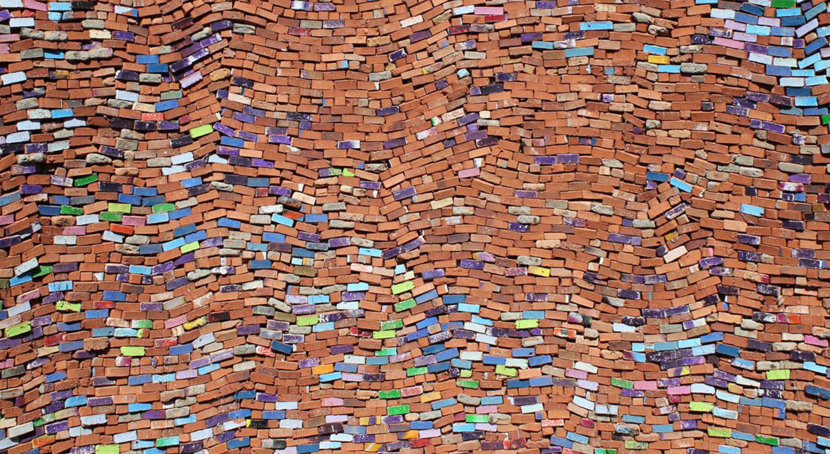 Artwork made of miniature bricks