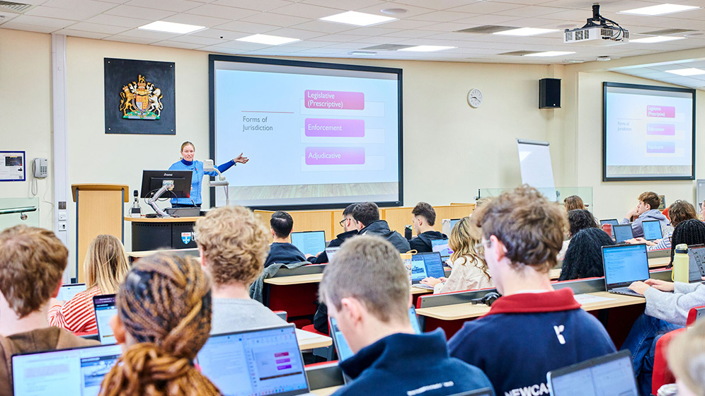 Students in the Law Lecture Theatre